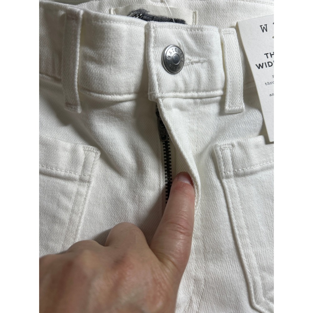 Madewell Womens Emmy Wide-Leg Jean Tile White High Rise Denim Jeans 23 Short New - Picture 3 of 9